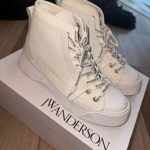 JW Anderson Women's Off-White High-Top Sneakers